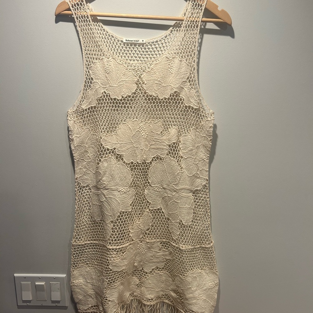 Breeze Ever Cream Crochet Dress